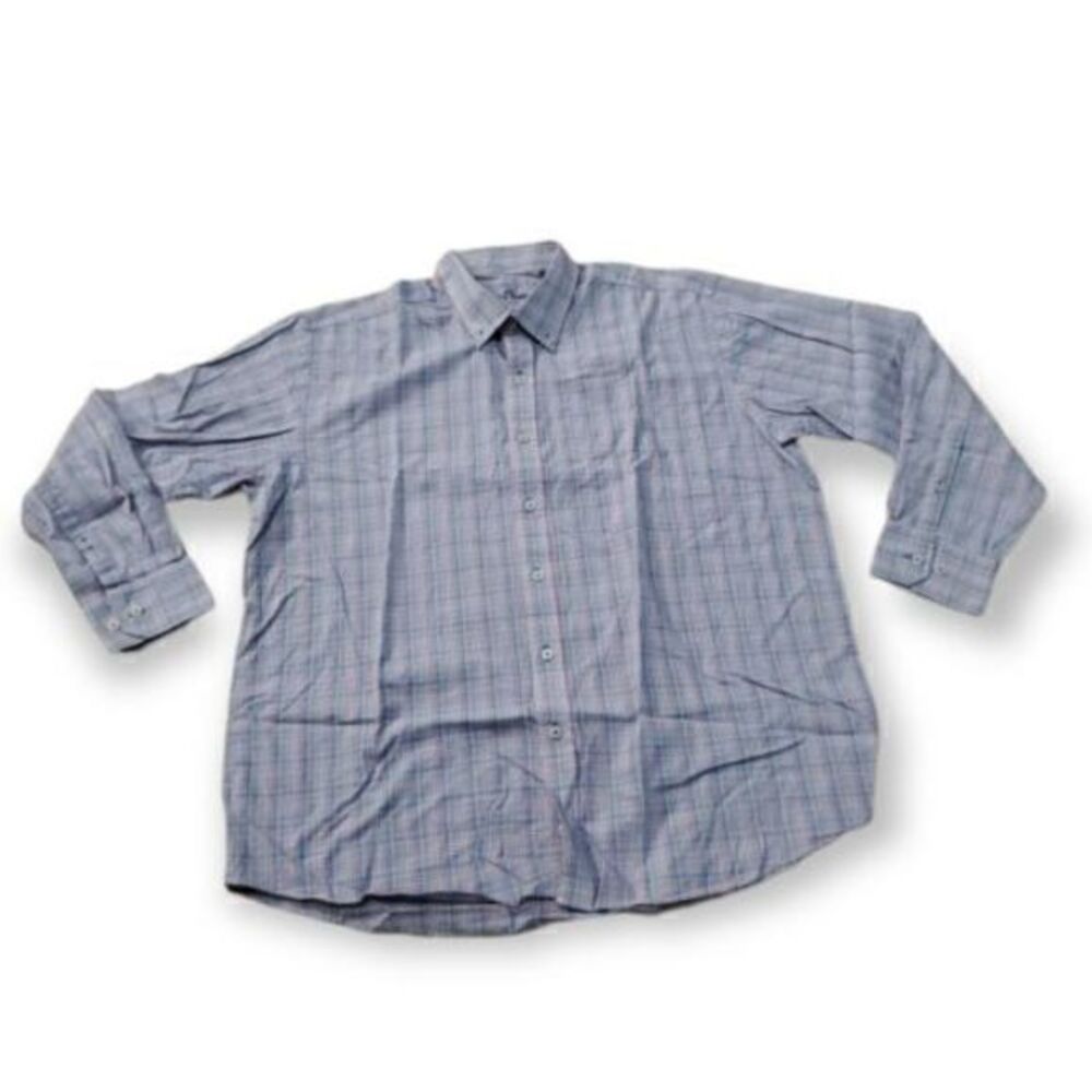 Alan Flusser Multi-Colored‎ Pastel Plaid Check Mens Shirt XL / X-Large